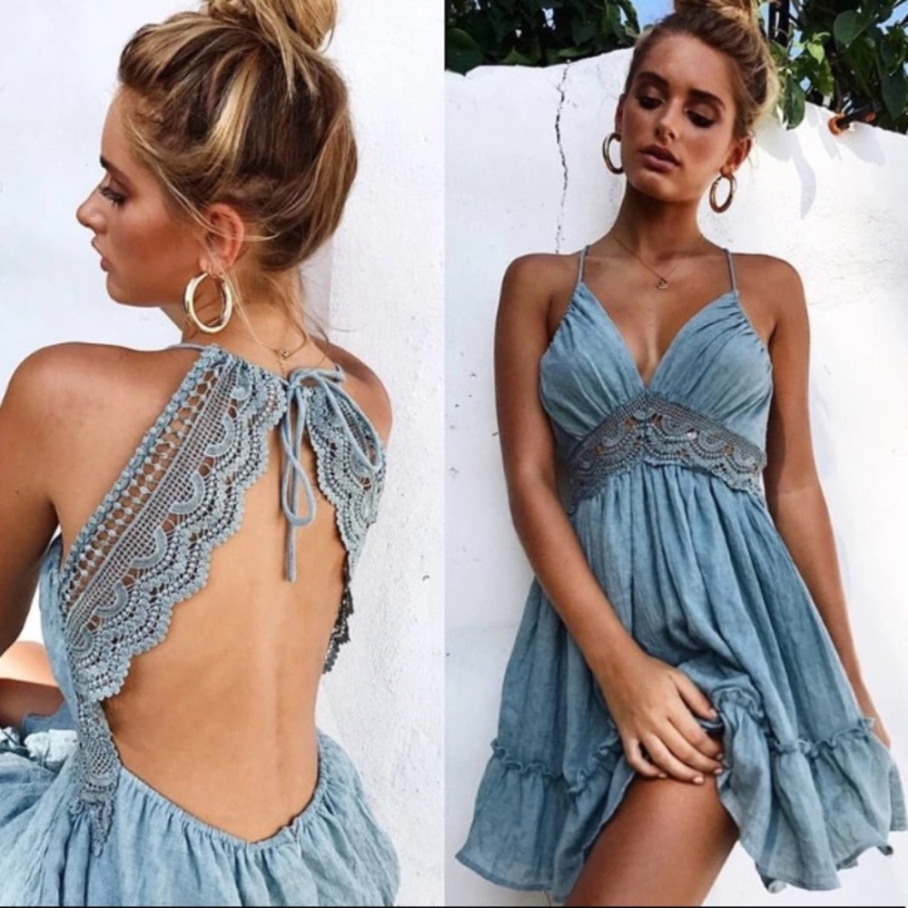 LAST 1! NEW Beautiful Bohemian Backless Dress